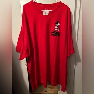 Disney Authentic Red Colored Mickey Mouse T-Shirt Size 4X